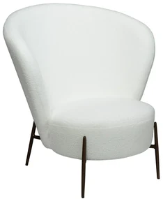 Dan-Form Orbit Fauteuil Met Hoge Rugleuning Boucle Snow Wit