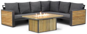 Hoek loungeset  Aluminium/teak Grijs 6 personen Lifestyle Garden Furniture Verona/Seaside