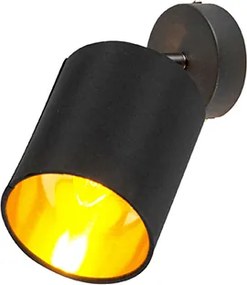 Moderne opbouwspot zwart kantelbaar - Lofty