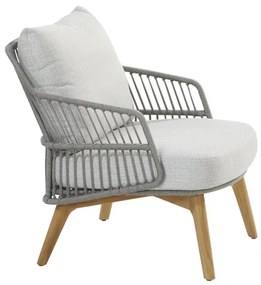 4 Seasons Outdoor Ancora loungestoel Teak Silver Grey SALE Tuinstoel antraciet weerbestendig