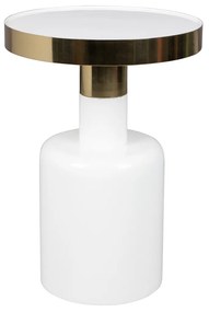 Zuiver Glam Emaille Bijzettafel Wit - 36 X 36cm.