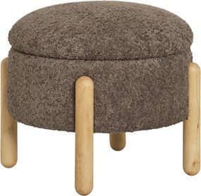 Medas Opbergpoef Bouclé - Brown