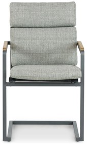 Tuinstoel Aluminium/teak Grijs-antraciet Osmen Orso