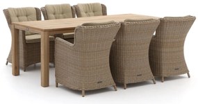 Intenso Milano/ROUGH-S 220cm dining tuinset 7-delig