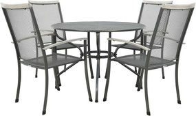 Balero ronde stapelbare bistroset strekmetaal Ø105 cm. - Antraciet