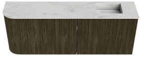 Mondiaz Joya DLux 110cm toiletmeubel ronding links shadow met wastafel faye rechts zonder kraangat opalo