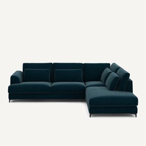 Omvormbare hoekbank rechts, fluweel, Marsile