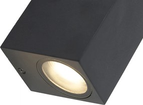 Smart moderne wandlamp zwart IP44 incl. 2 Wifi GU10 - Baleno