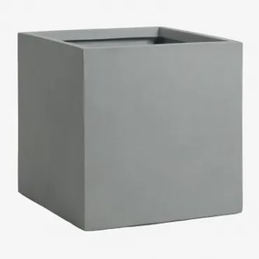 Vierkante Buitenbloempot Van Cement Lucas Grijs – Koel & 40 X 40 X 40 Cm - Sklum