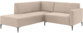 Goossens Bank Key West beige, micro leer, 2-zits, modern design met ligelement links