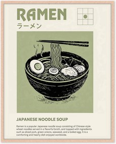 Ingelijste digitale print Ramen, handgemaakt