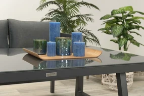 Bari lounge diningset - 4 delig - donker grijs