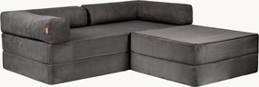 Modulaire ribfluwelen hoekbank Family Funzy
