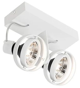 Moderne plafondspot wit 2-lichts GU10 70mm - Master