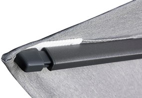 Platinum Challenger zweefparasol  3x3mT2 premium  (excl. voet) faded black