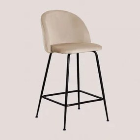 Hoge Kruk In Fluweel Kana Design Bruin - Tarwe & ↑65 Cm & Zwart - Sklum