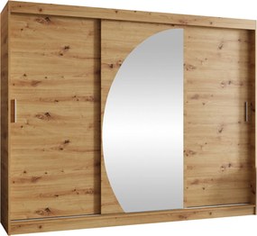 Kledingkast Hartford 508, Artisan eiken, 200x250x62cm, 213 kg, Kledingkast deuren: Schuivend