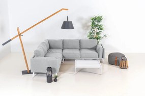 Flow. Doozy hoekbank lead chiné All Weather loungeset Lichtgrijs Sunbrella loungeset LoungesetHoek loungeset outdoor textiel - weerbestendig
