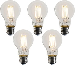 Set van 5 E27 dimbare LED lampen A60 helder 4W 470 lm 2700K