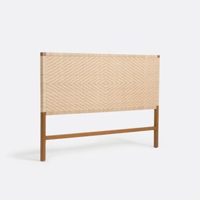 Hoofdbord in teak en wicker, Amanda