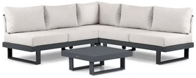Hoek loungeset 5 personen Aluminium Grijs  Lifestyle Garden Furniture Lorenzo