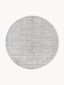 Rond handgeweven viscose vloerkleed Jane