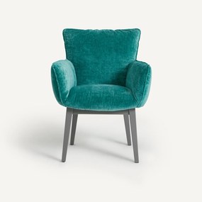 Fluwelen eetkamerstoel Lazy