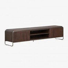 Altrex Tv-meubel Van Acaciahout En Roestvrij Staal Donker Acaciabruin & 200 X 40 Cm - Sklum