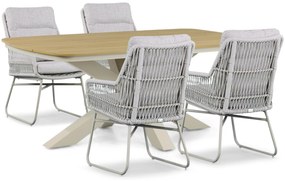 Tuinset 4 personen 180 cm Aluminium/rope Taupe Lifestyle Garden Furniture Vicente/Camila
