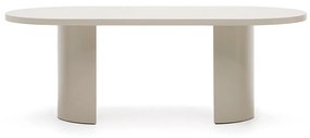 Kave Home Nealy Ovale Eettafel Beige Ecru 200 Cm - 200 X 100cm.