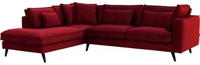 Goossens Bank Suite rood, stof, 2-zits, elegant chic met ligelement links