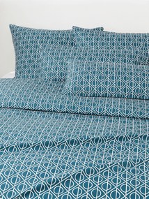 Katoenen dekbedovertrek Jella met geometrische print