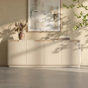 Mat Dressoir Grijsbeige 200 Cm - 200x40x75cm.