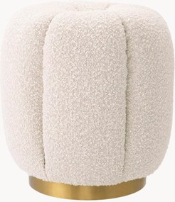 Gestoffeerde bouclé poef Orchanic