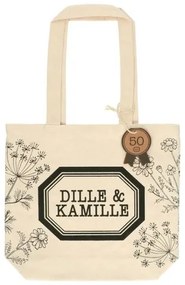 Canvas tas, Dille&amp;Kamille, gerecycled katoen, limited edition, klein, 30 x 36 x 10 cm