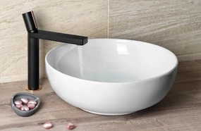 Sapho Rondane keramische waskom 41x41cm wit
