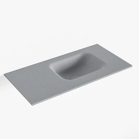 Mondiaz LEX Fontein - 60x30x0.9cm - wasbak Rechts - zonder kraangaten - voor toiletmeubel - Solid surface - Plata F51109Plata