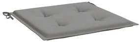 vidaXL Tuinstoelkussens 2 st 50x50x3 cm grijs