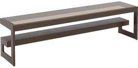 Goossens Excellent Salontafel Lux vierkant, glas zwart, elegant chic, 160 x 43 x 35 cm