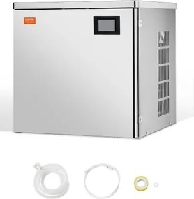 VEVOR Ice Machine Head Commerciële ijsmachine IJsmachine (alleen kop) 249 kg/dag, roestvrij staal + PE-kunststof kop IJsmachinekop met slim bedieningspaneel en reiniging met één knop