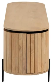 Kave Home Licia Tv-meubel Ovaal Mangohout - 160x43x56cm.