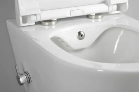 Sapho Avva randloos toilet met bidetspoeler en mengkraan wit