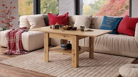 LEO Artisan Eiken - KOFFIETAFEL MET UITKLAPBAAR BLAD
