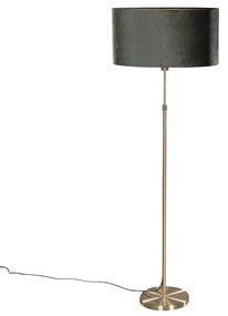 Vloerlamp goud met ovale velours kap groen 50cm - Parte Modern, Klassiek / Antiek E27 Binnenverlichting Lamp