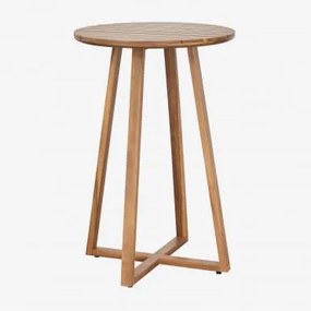 Ronde Hoge Tuintafel Ø70 Cm Van Acaciahout Magda Acacia Bruin - Sklum