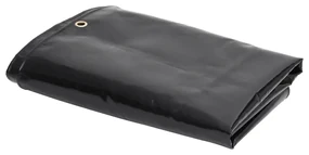 vidaXL Dekzeil 650 g/m² 3x3 m zwart
