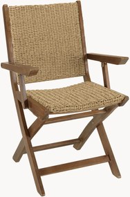 Inklapbare tuinstoelen Vick van acaciahout met armleuning, 2 stuks