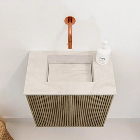 Mondiaz Joya DLux 40cm toiletmeubel dusk met wastafel faye midden zonder kraangat ostra