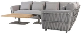 4 Seasons Outdoor Evolve hoekbank XL met Plato tafel(s) SALE Loungebank   antraciet weerbestendig