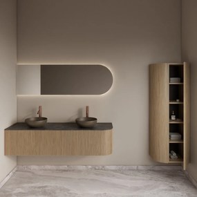 Gliss Design Alluro kolomkast 160cm met ronding links mist
